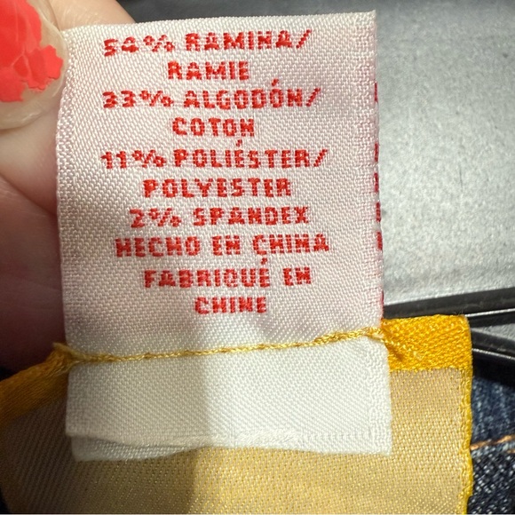 Ruby Rd. Blue Embroidered Embellished Paisley Jean Jacket Size 6 - Picture 9 of 10